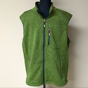 Orvis Fleece Sweater Vest Full Zip Green Men’s XL